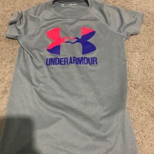 under armour girls workout top